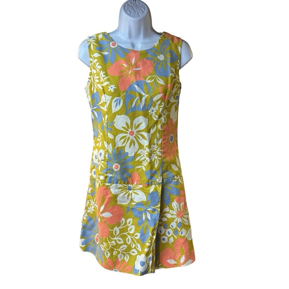 Vintage Handmade Floral Romper Playsuit Mod Psychedelic 60s 70s Retro